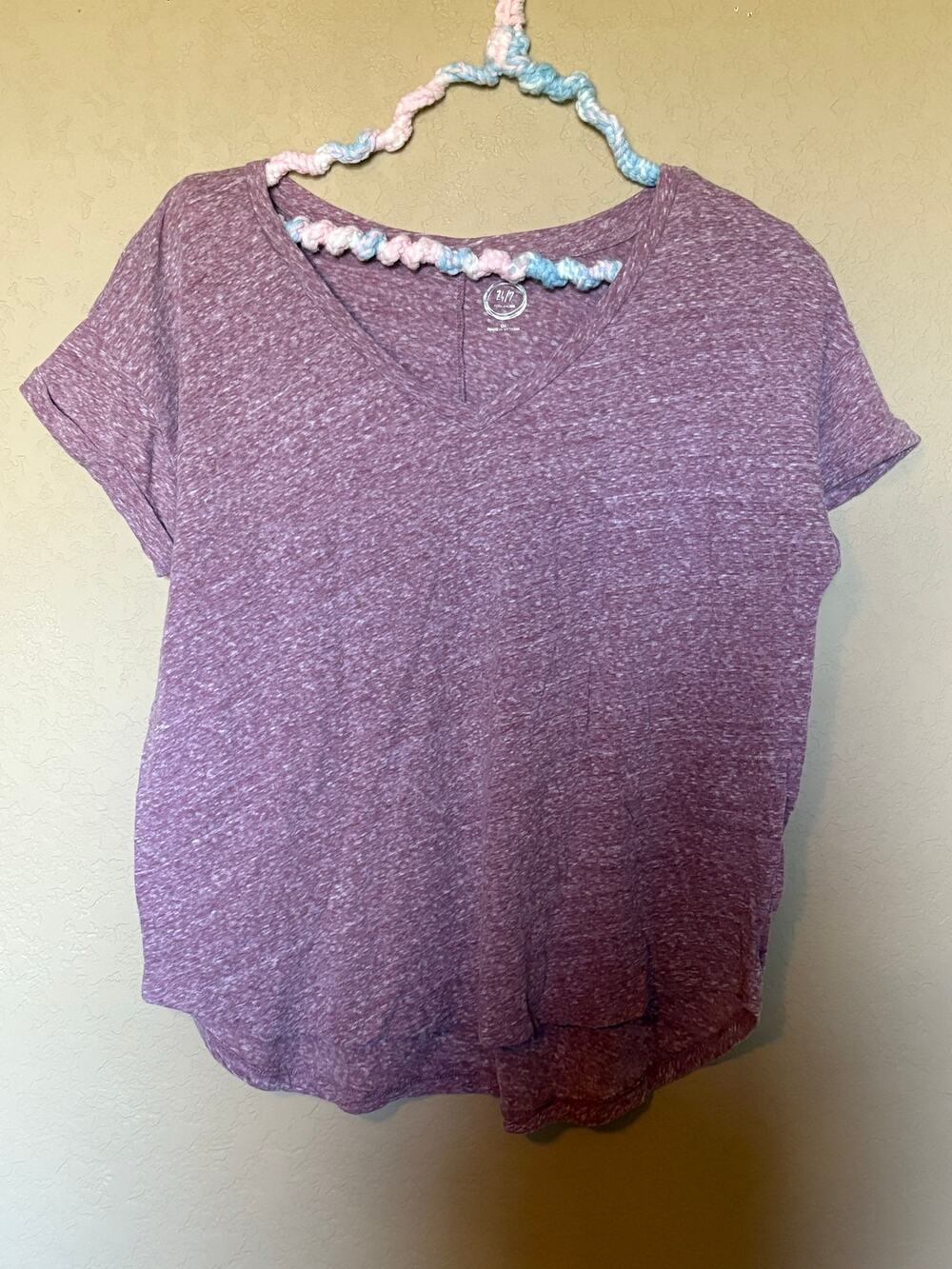 Casual Heather Violet Short Sleeve Tee Size 0x